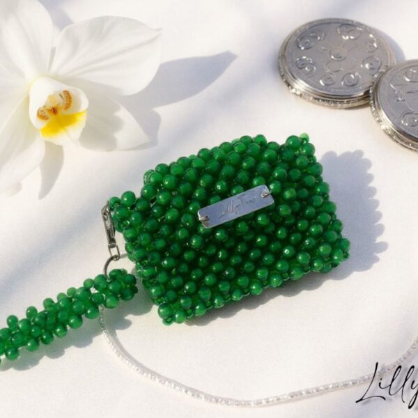 Portacarte e monete verde